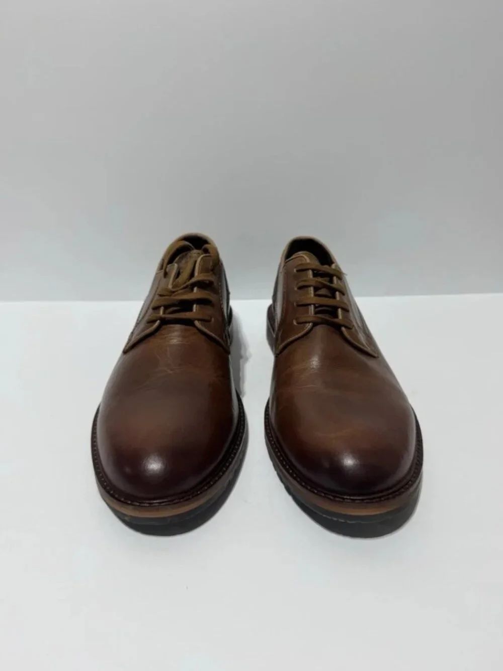 Steve Madden Mens Fallon Oxford Cognac Leather Size 12 M